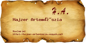 Hajzer Artemíszia névjegykártya